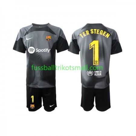 Fußballtrikots FC Barcelona Ter Stegen 1 Torwart Kinder 2022-2023 Kurzarm Auswärts-trikot kaufen